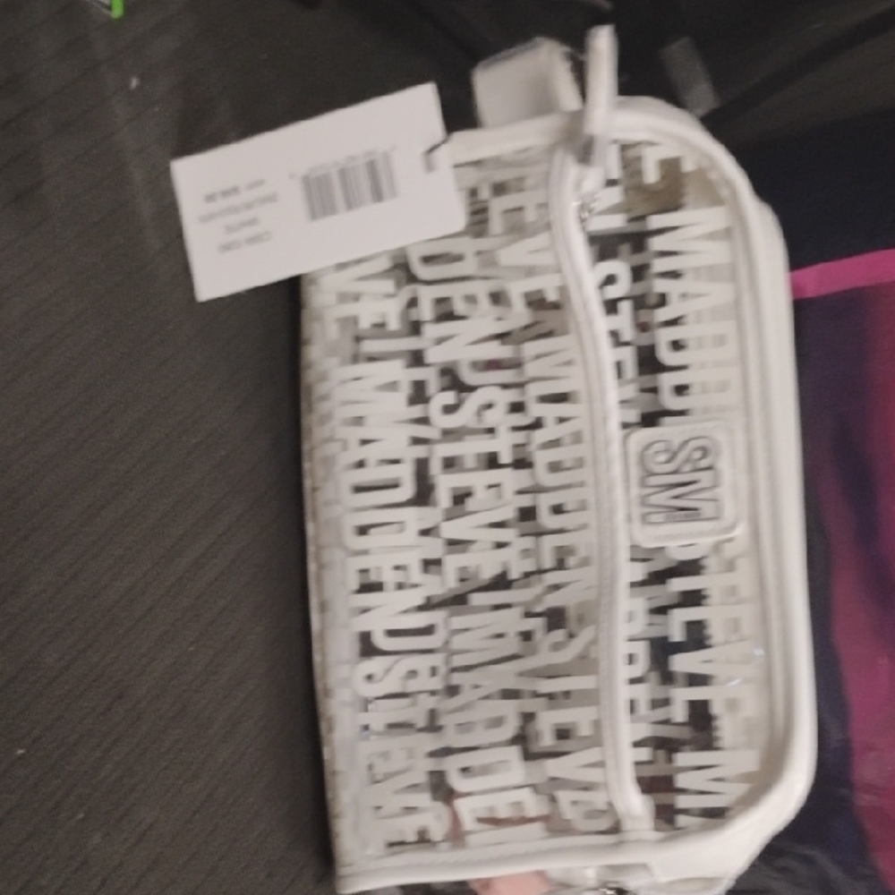 Steve Madden White and Gray  Bag